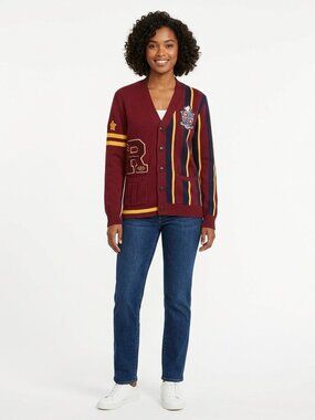 Polo Ralph Lauren Maroon "R" Patch Varsity Crest Cardigan